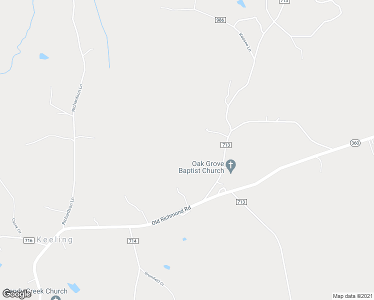 map of restaurants, bars, coffee shops, grocery stores, and more near 2136 Oak Grove Road in Keeling