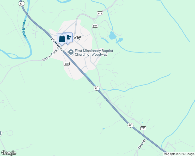 map of restaurants, bars, coffee shops, grocery stores, and more near Elk Knob Road in Pennington Gap