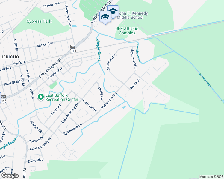 map of restaurants, bars, coffee shops, grocery stores, and more near 1207 David Lane in Suffolk
