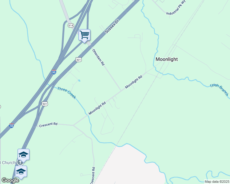 map of restaurants, bars, coffee shops, grocery stores, and more near 294 Moonlight Road in Emporia