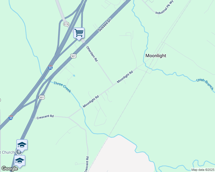 map of restaurants, bars, coffee shops, grocery stores, and more near 294 Moonlight Road in Emporia
