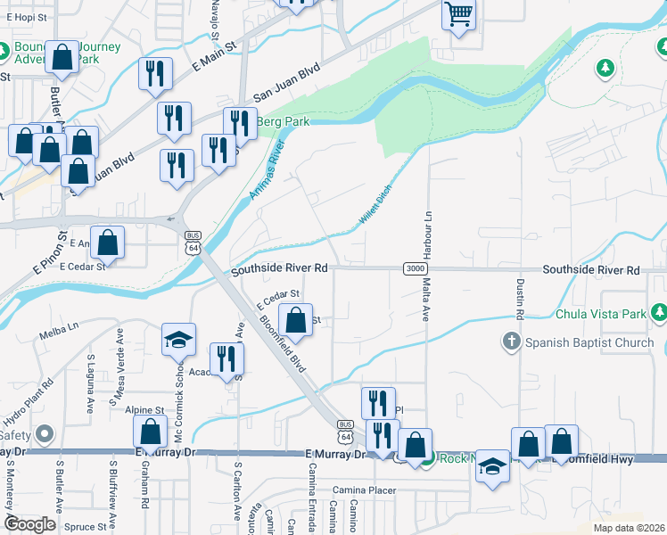 map of restaurants, bars, coffee shops, grocery stores, and more near 400 Dekalb Road in Farmington