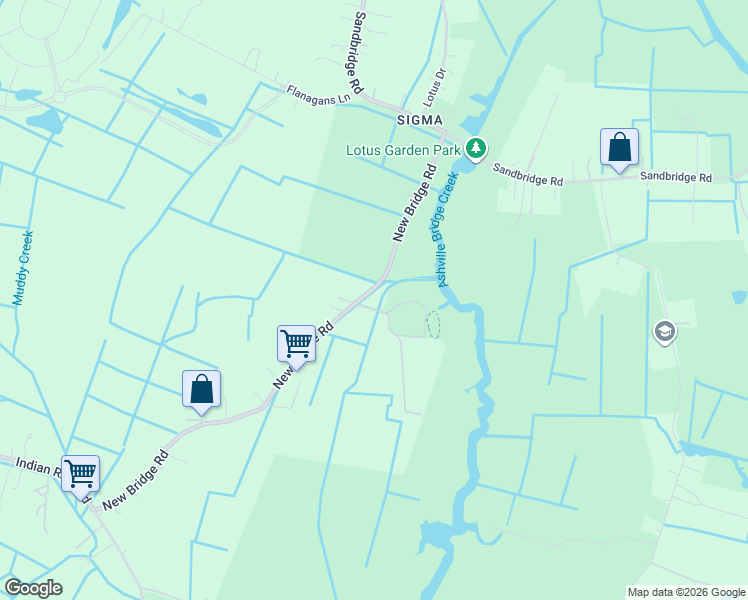 map of restaurants, bars, coffee shops, grocery stores, and more near 3016 New Bridge Road in Virginia Beach