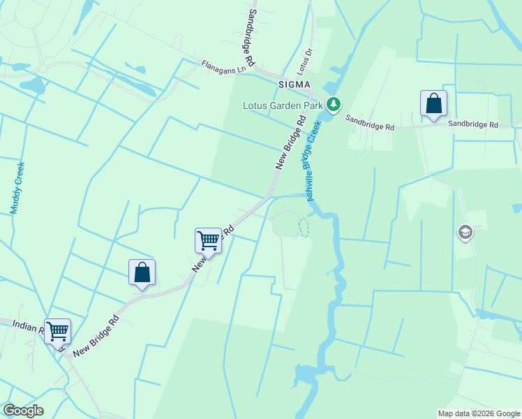 map of restaurants, bars, coffee shops, grocery stores, and more near 3016 New Bridge Road in Virginia Beach