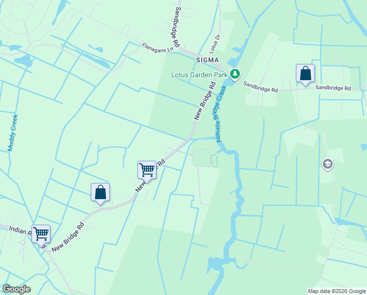 map of restaurants, bars, coffee shops, grocery stores, and more near 3016 New Bridge Road in Virginia Beach