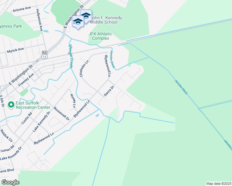 map of restaurants, bars, coffee shops, grocery stores, and more near 710 Remus Lane in Suffolk