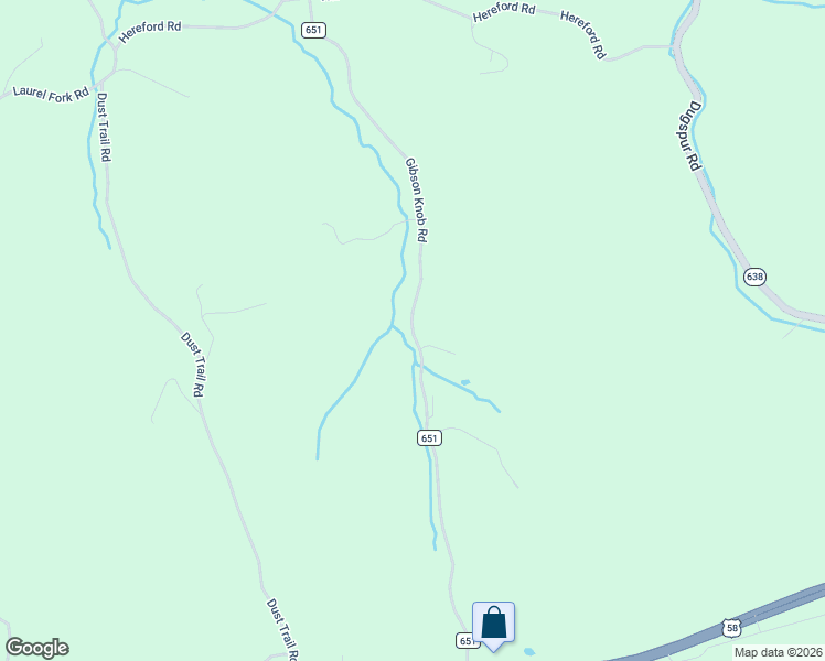 map of restaurants, bars, coffee shops, grocery stores, and more near Gibson Knob Road in Carroll County