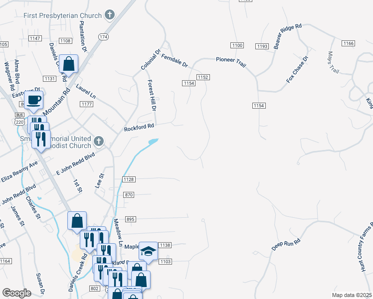 map of restaurants, bars, coffee shops, grocery stores, and more near 806 Ferndale Drive in Collinsville