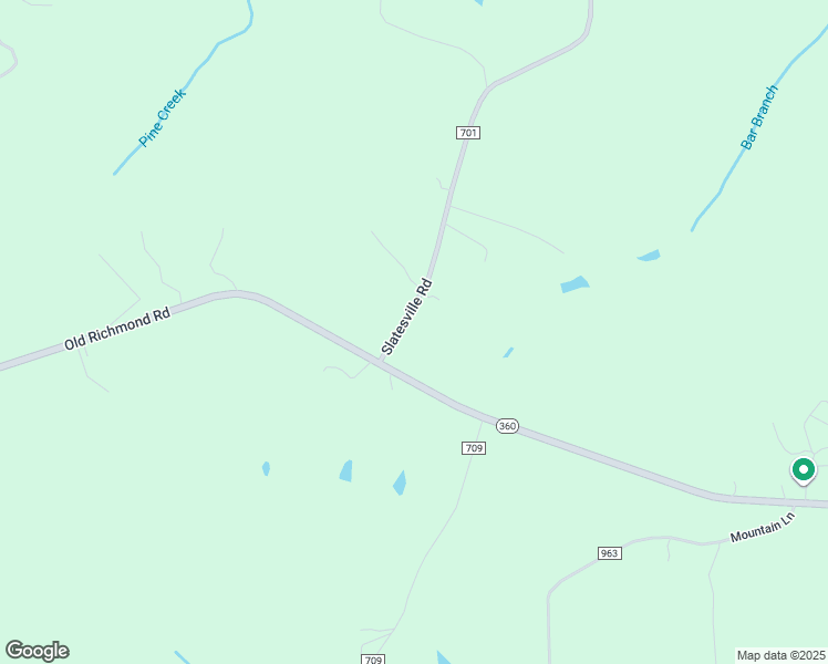 map of restaurants, bars, coffee shops, grocery stores, and more near 8061 Slatesville Road in Keeling