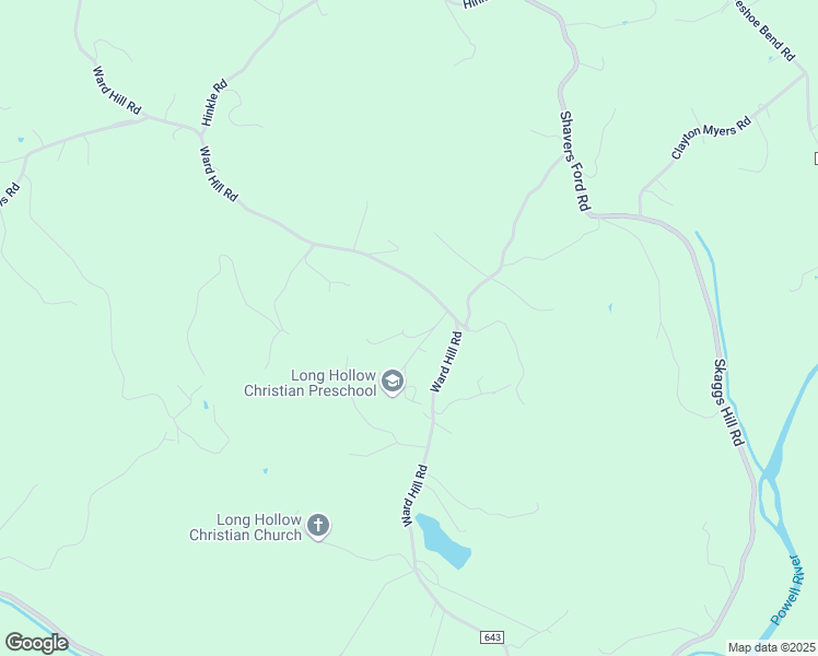 map of restaurants, bars, coffee shops, grocery stores, and more near 2122 Ward Hill Road in Pennington Gap