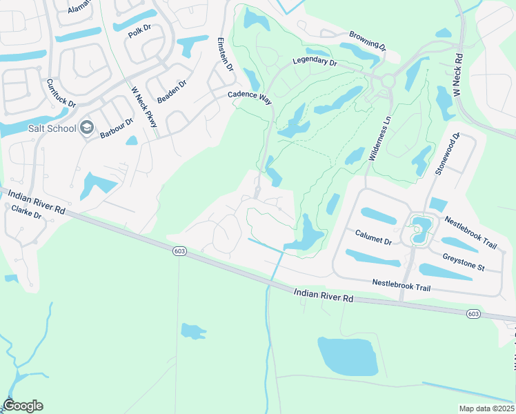 map of restaurants, bars, coffee shops, grocery stores, and more near 2861 Rose Garden Way in Virginia Beach