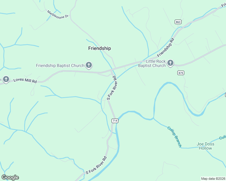 map of restaurants, bars, coffee shops, grocery stores, and more near 16036 South Fork River Road in Glade Spring