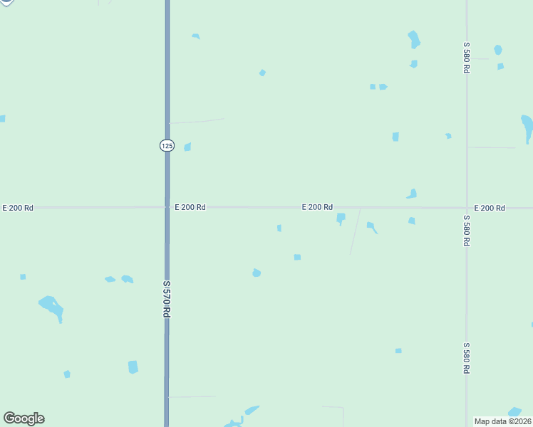 map of restaurants, bars, coffee shops, grocery stores, and more near 57301 East 200 Road in Fairland