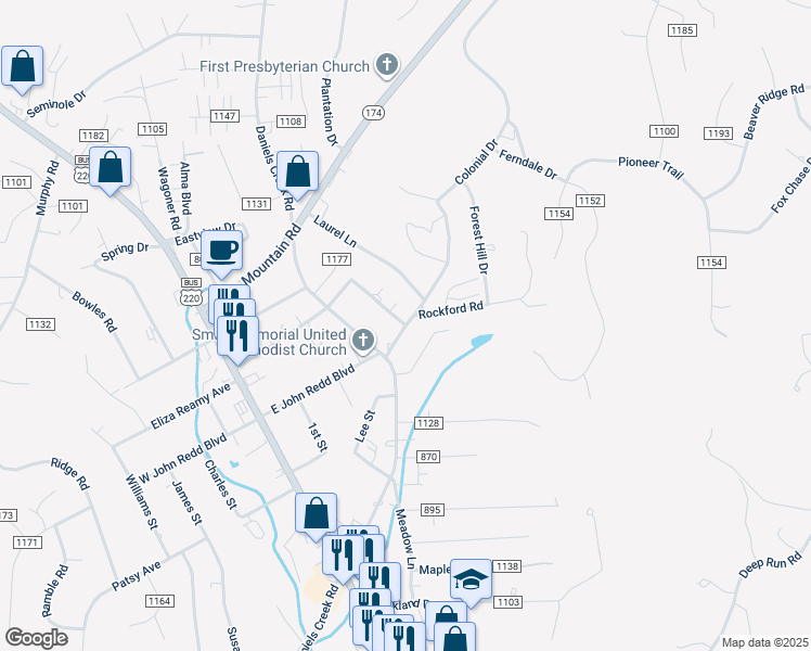map of restaurants, bars, coffee shops, grocery stores, and more near 154 Halifax Dr in Collinsville