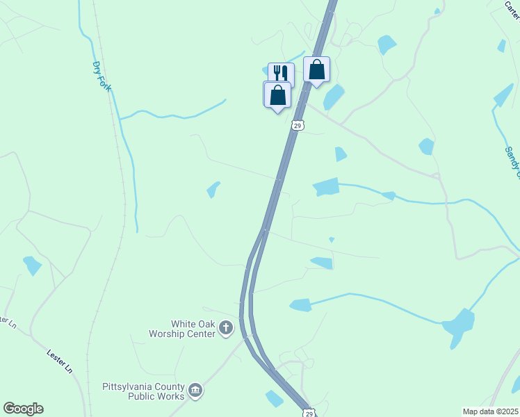 map of restaurants, bars, coffee shops, grocery stores, and more near 8889 U.S. 29 in Blairs