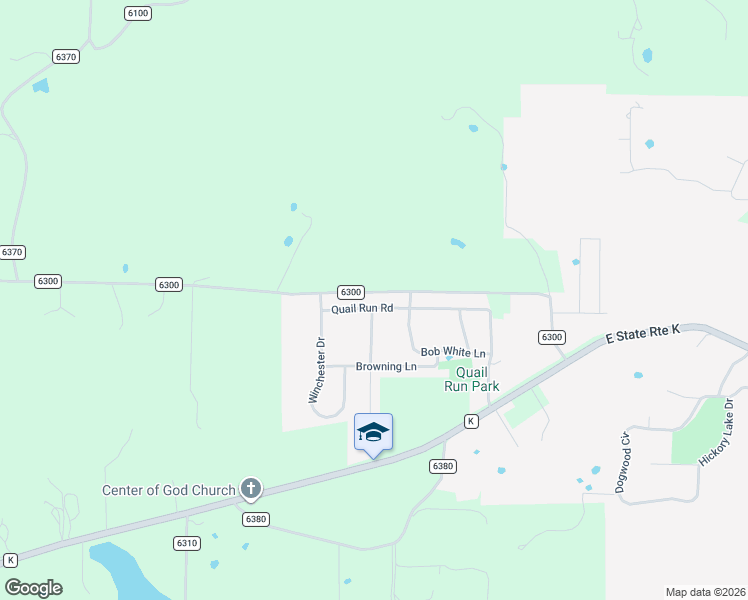 map of restaurants, bars, coffee shops, grocery stores, and more near 4524-4608 County Road 6300 in West Plains