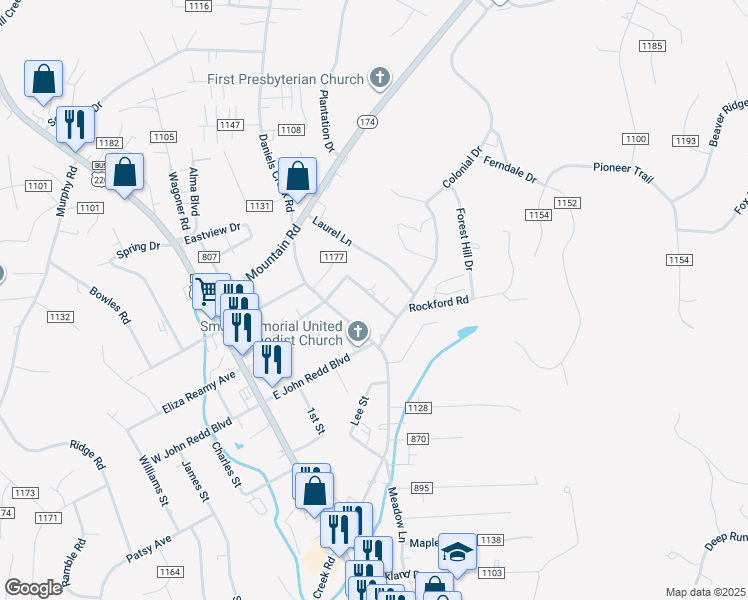 map of restaurants, bars, coffee shops, grocery stores, and more near 124-154 Halifax Dr in Collinsville