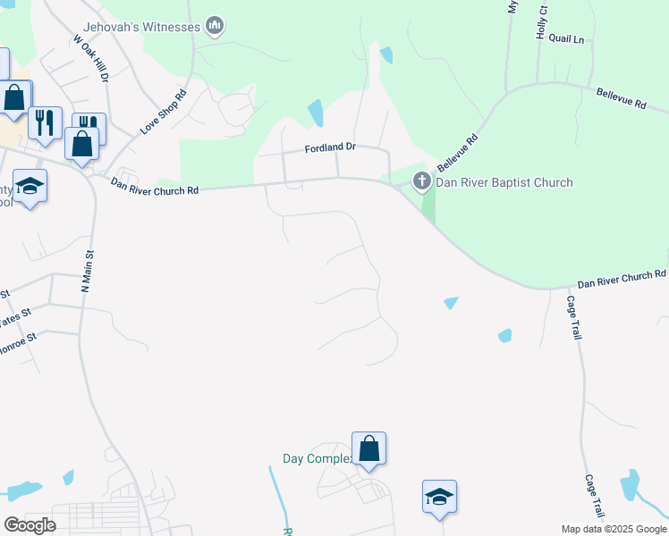 map of restaurants, bars, coffee shops, grocery stores, and more near 111 Woods Court in South Boston