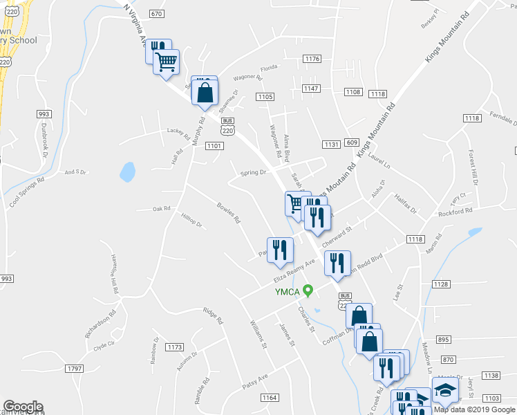 map of restaurants, bars, coffee shops, grocery stores, and more near 147 Spring Drive in Collinsville