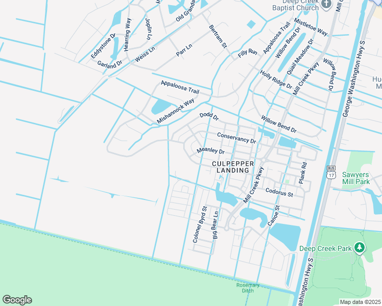 map of restaurants, bars, coffee shops, grocery stores, and more near 3344 Patrick Henry Drive in Chesapeake