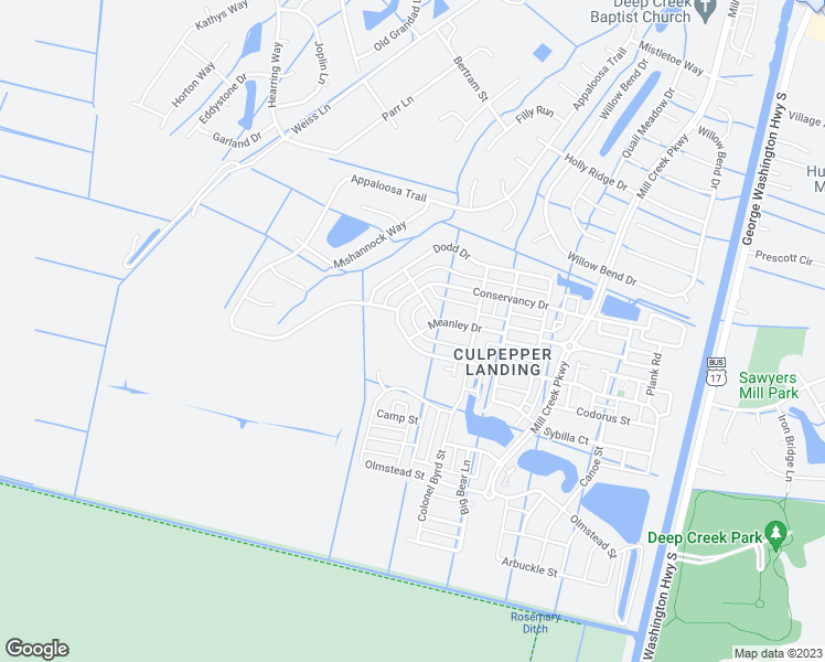 map of restaurants, bars, coffee shops, grocery stores, and more near 3344 Patrick Henry Drive in Chesapeake