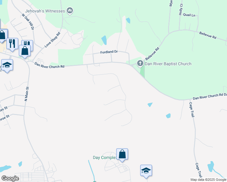 map of restaurants, bars, coffee shops, grocery stores, and more near 111 Woods Court in South Boston