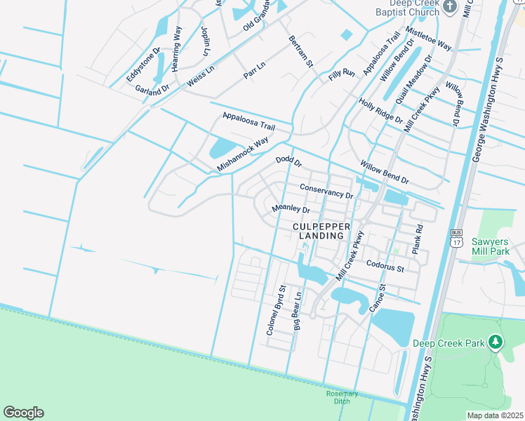 map of restaurants, bars, coffee shops, grocery stores, and more near 3346 Patrick Henry Drive in Chesapeake
