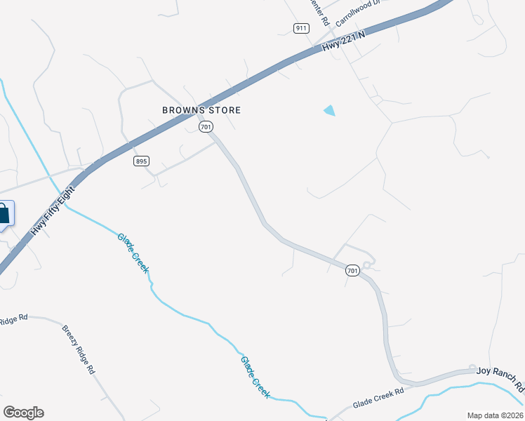 map of restaurants, bars, coffee shops, grocery stores, and more near Joy Ranch Road in Woodlawn