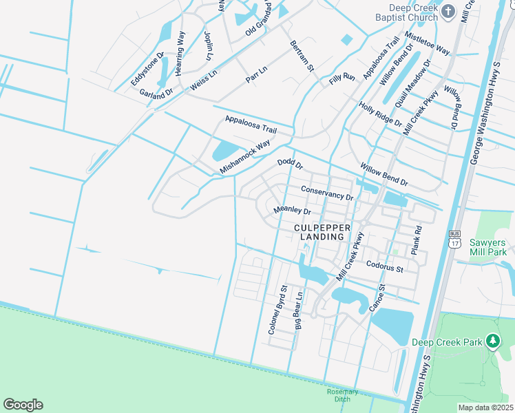 map of restaurants, bars, coffee shops, grocery stores, and more near 3354 Patrick Henry Drive in Chesapeake