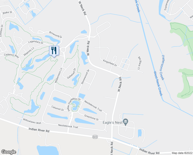 map of restaurants, bars, coffee shops, grocery stores, and more near 3129 Stonewood Drive in Virginia Beach