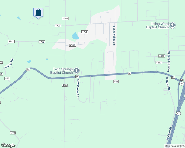 map of restaurants, bars, coffee shops, grocery stores, and more near 18 Crooked Pine Circle in Poplar Bluff