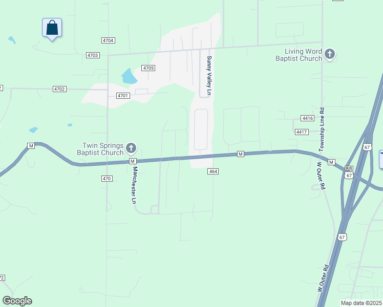 map of restaurants, bars, coffee shops, grocery stores, and more near 189 Murfield Drive in Poplar Bluff