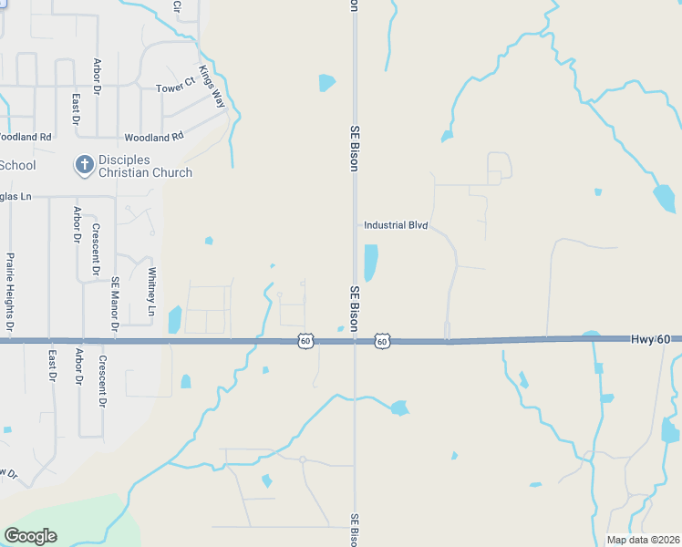map of restaurants, bars, coffee shops, grocery stores, and more near 1501 Southeast Bison in Bartlesville