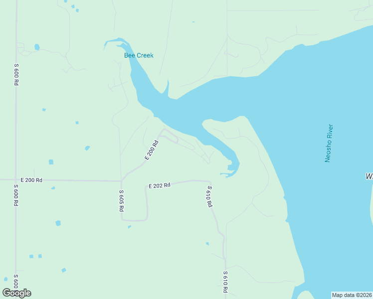 map of restaurants, bars, coffee shops, grocery stores, and more near 60825 East 200 Road in Fairland