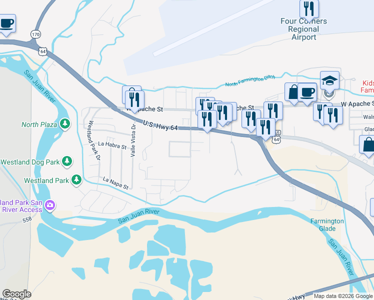 map of restaurants, bars, coffee shops, grocery stores, and more near 135 Gooding Lane in Farmington