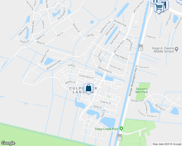 map of restaurants, bars, coffee shops, grocery stores, and more near 3205 Dodd Drive in Chesapeake