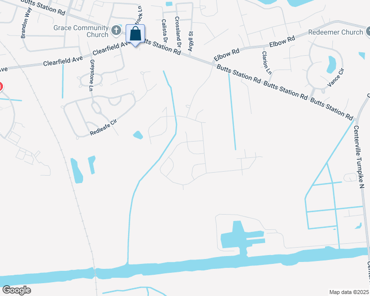 map of restaurants, bars, coffee shops, grocery stores, and more near 1203 Bingham Arch in Chesapeake