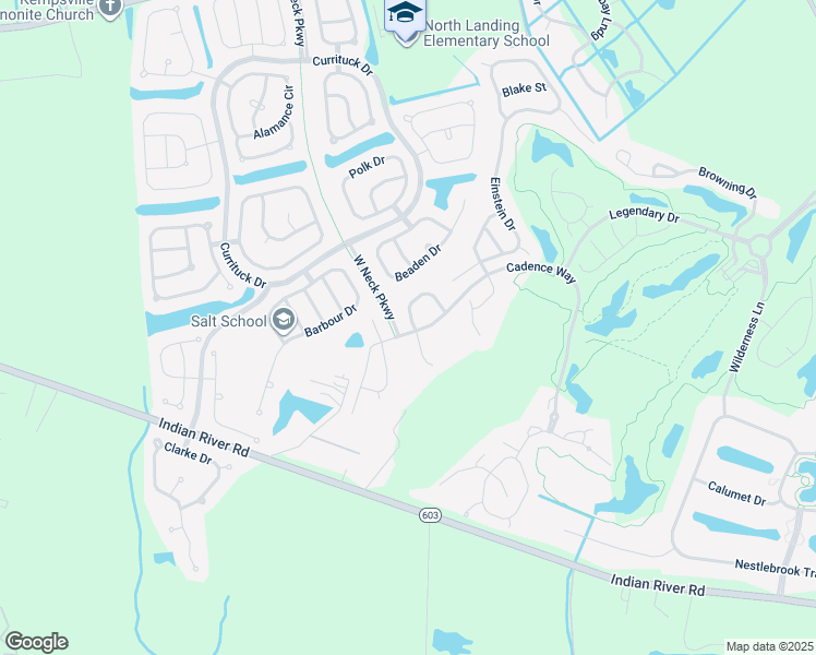 map of restaurants, bars, coffee shops, grocery stores, and more near 2900 Enchanting Circle in Virginia Beach
