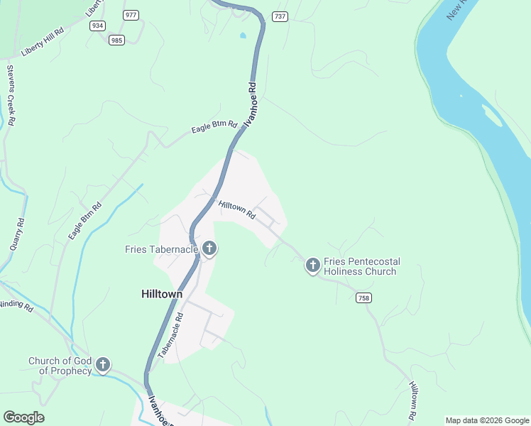 map of restaurants, bars, coffee shops, grocery stores, and more near Hillside Loop in Hilltown