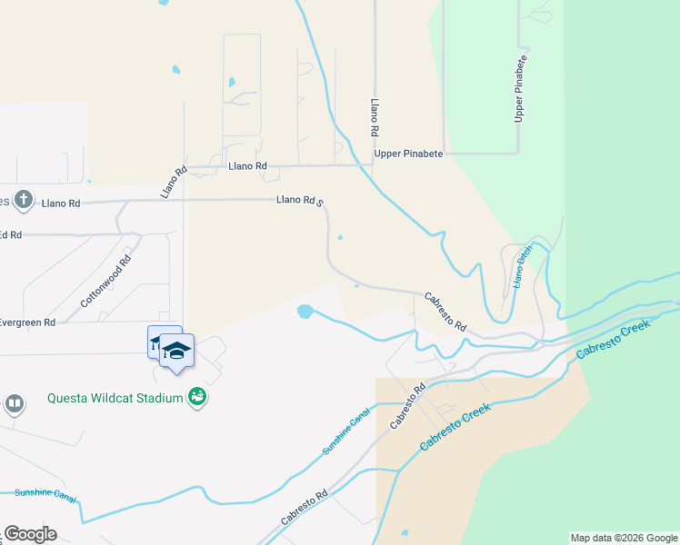 map of restaurants, bars, coffee shops, grocery stores, and more near 37-45 Llano Rd in Questa