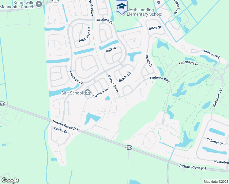 map of restaurants, bars, coffee shops, grocery stores, and more near 2916 Enchanting Circle in Virginia Beach
