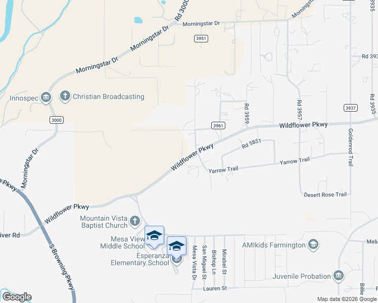 map of restaurants, bars, coffee shops, grocery stores, and more near 1 Road 3962 in Farmington