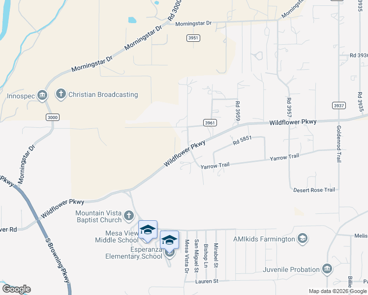 map of restaurants, bars, coffee shops, grocery stores, and more near 1 Road 3962 in Farmington