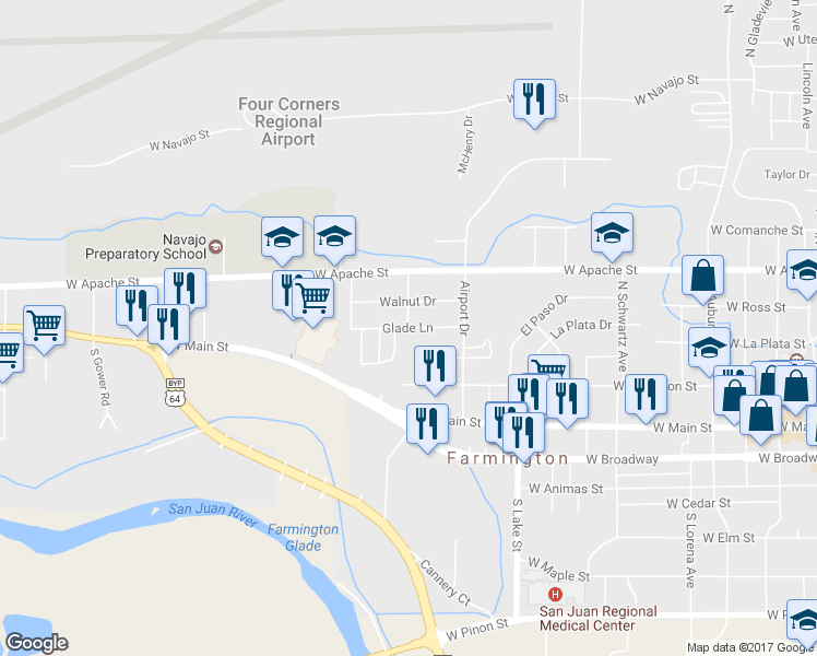 map of restaurants, bars, coffee shops, grocery stores, and more near 300 Francis Avenue in Farmington
