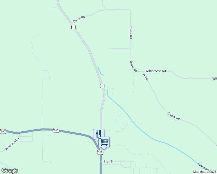 map of restaurants, bars, coffee shops, grocery stores, and more near Cozy Cabin Lane in Taney County