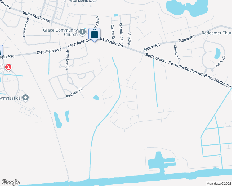 map of restaurants, bars, coffee shops, grocery stores, and more near 517 Fallen Leaf Lane in Chesapeake