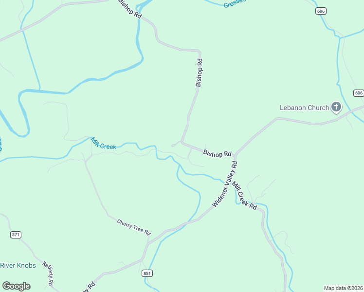 map of restaurants, bars, coffee shops, grocery stores, and more near 15540 Bishop Road in Chilhowie