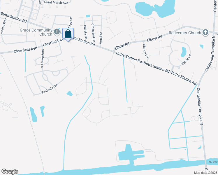 map of restaurants, bars, coffee shops, grocery stores, and more near 527 Elisha Sanders Lane in Chesapeake