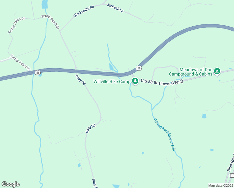 map of restaurants, bars, coffee shops, grocery stores, and more near 1368 Jeb Stuart Highway in Meadows of Dan