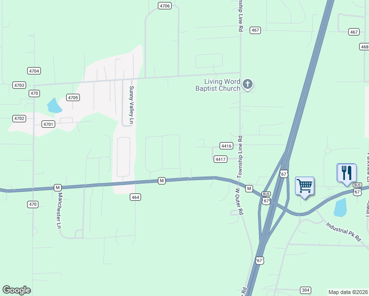 map of restaurants, bars, coffee shops, grocery stores, and more near 276 County Road 4416 in Poplar Bluff